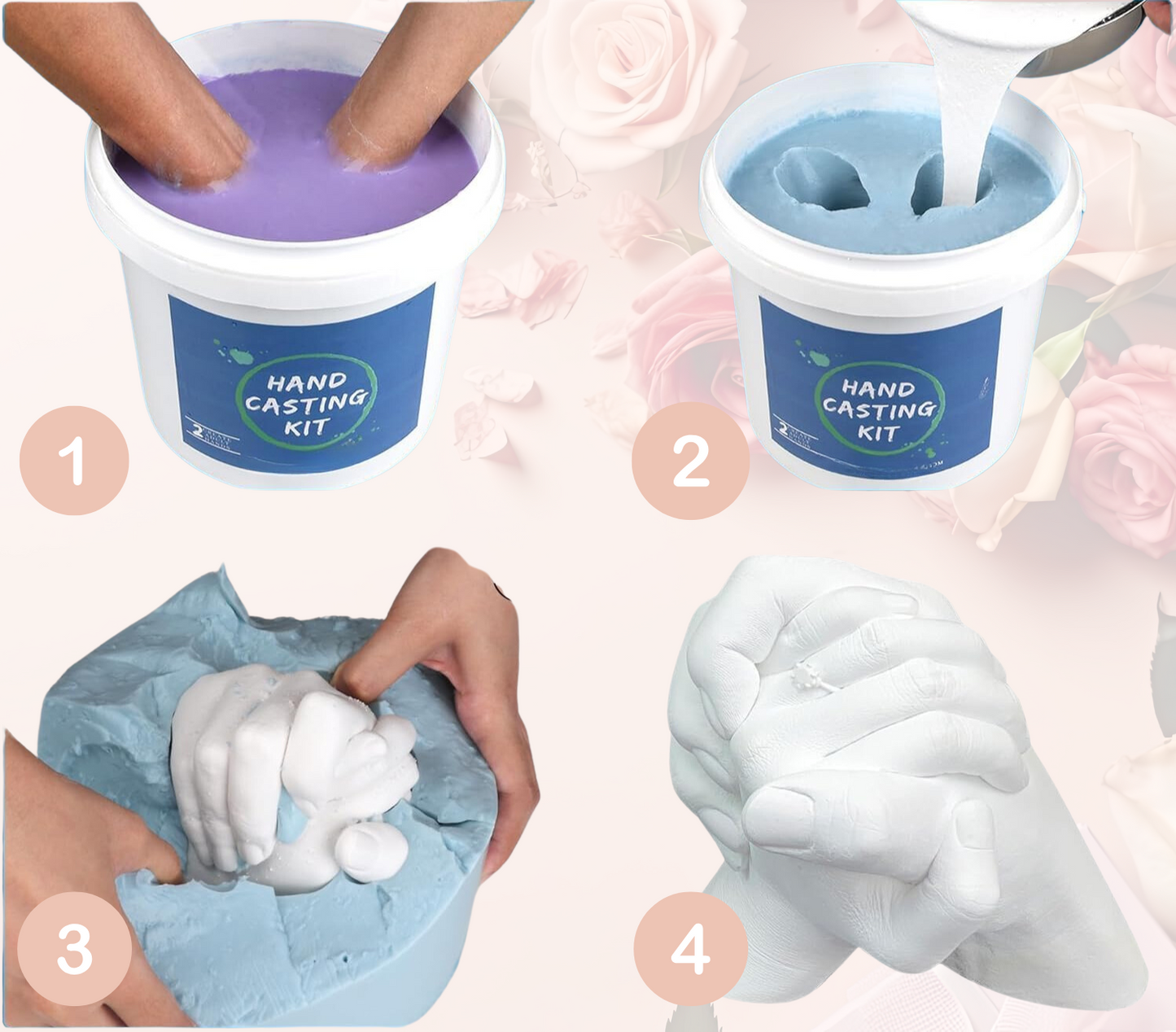 Valentine’s Day Couples Hand Casting Kit — Preserve Your Love in Stone